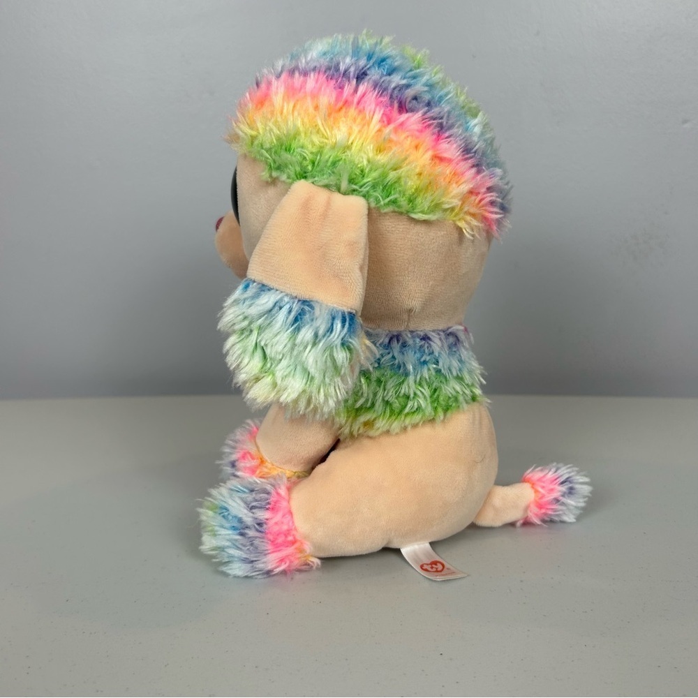 Ty Rainbow Poodle Multicoloured Plush 2020 - Picture 4 of 10